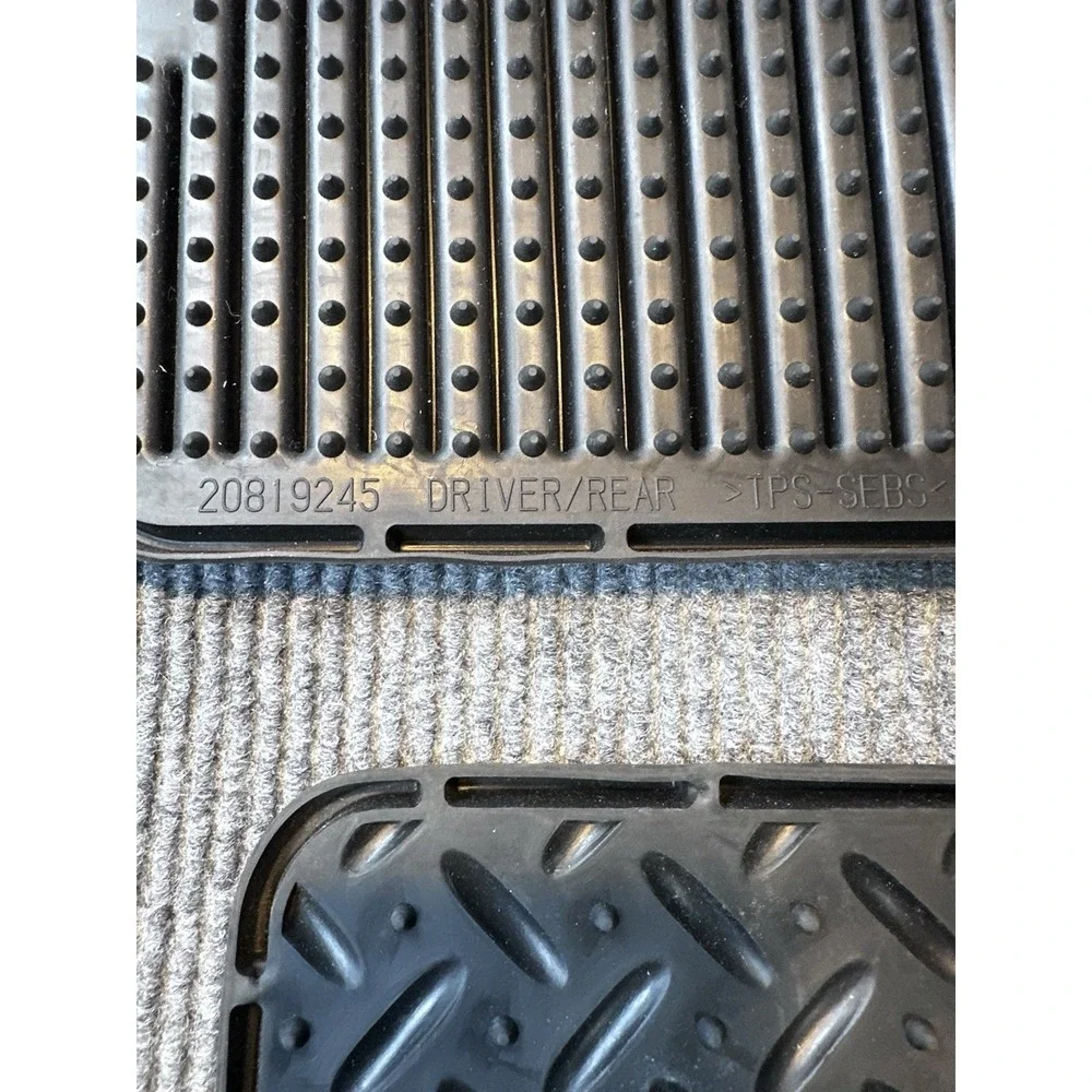 2007-2013 OEM factory Chevrolet Silverado, or GMC Sierra Rubber Rear Floor Mats